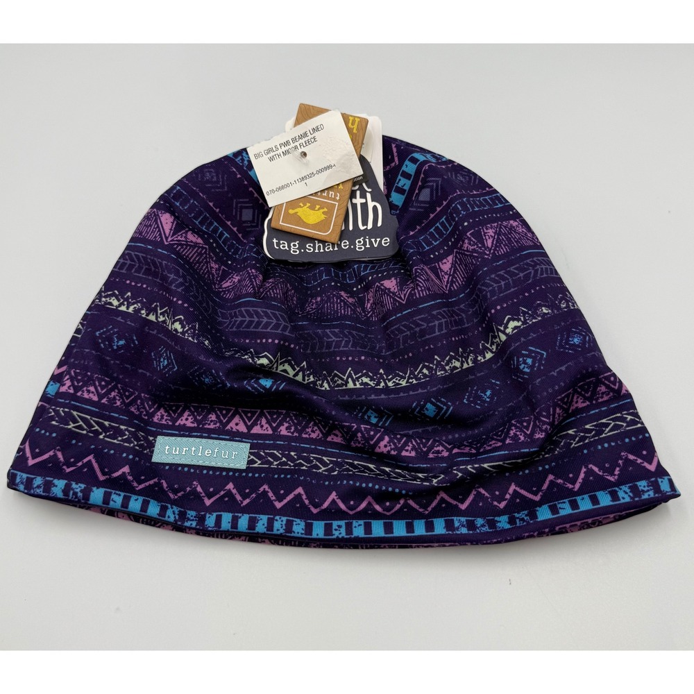 Turtle Fur Beanie Youth Girls Purple‎ Journeys End Fleece Lined Winter Hat NWT